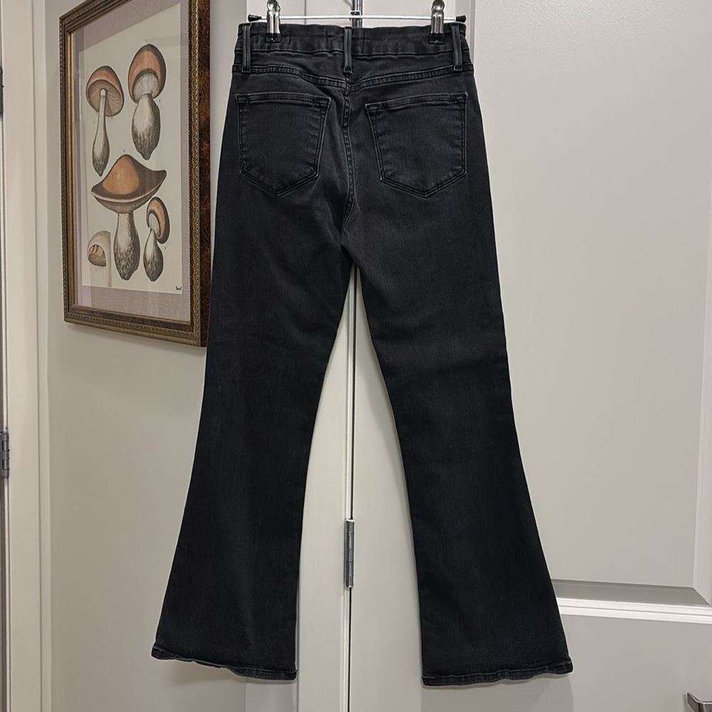 Black frame le crop mini boot Flared Women Jeans - Picture 3 of 5